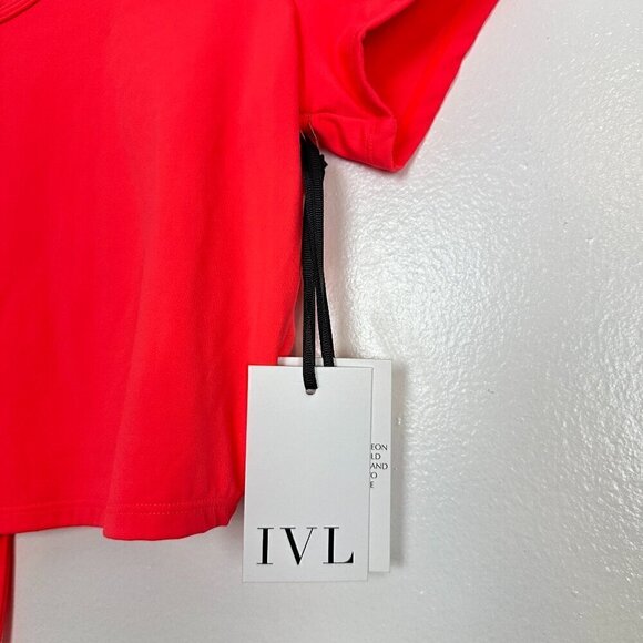 IVL Race Pace Short and Open Back Top in Fiery Coral Size US 6/Small NWT - Picture 8 of 15
